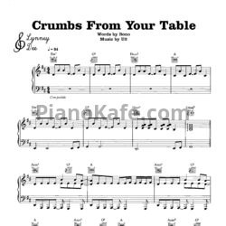Ноты U2 - Crumbs from your table - предпросмотр