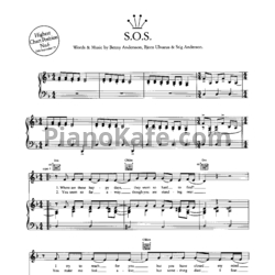 Ноты Abba - SOS - предпросмотр