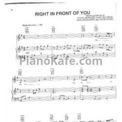 Ноты Celine Dion - Right in front of you - предпросмотр