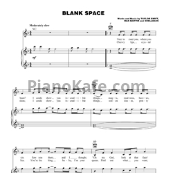 Ноты Taylor Swift - Blank space (Версия 3) - предпросмотр