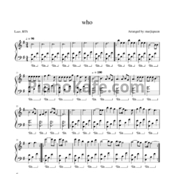 Ноты Lauv feat. BTS - Who