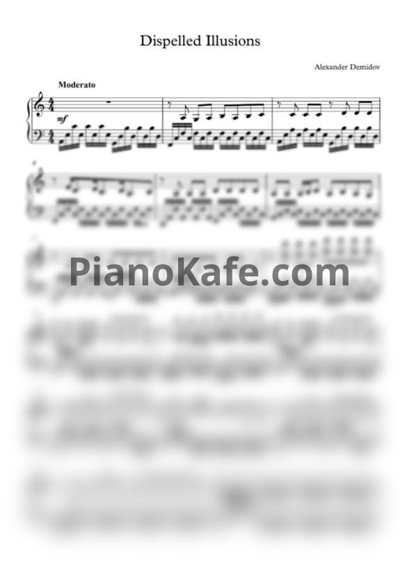 Ноты Alexander Demidov - Dispelled Illusions - PianoKafe.com
