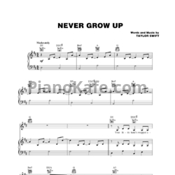 Ноты Taylor Swift - Never grow up (Версия 2) - предпросмотр