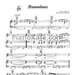 Ноты Mariah Carey - Dreamlover - предпросмотр