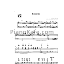 Ноты Сардор Милано и Фредди Меркьюри - Barcelona - предпросмотр