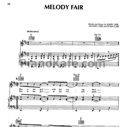 Ноты Bee Gees - Melody fair - предпросмотр