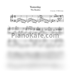 Ноты The Beatles - Yesterday (Piano Cover) - предпросмотр
