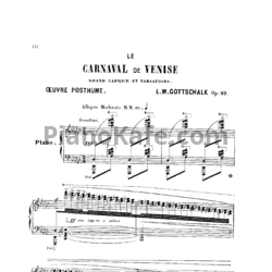 Ноты Луи Моро Готшалк - Le carnaval de Venise (Op. 89) - предпросмотр
