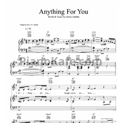 Ноты Gloria Estefan - Anything for you (Версия 2) - предпросмотр
