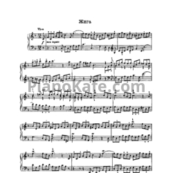 Ноты И. Бах - Сюита №4 (F-dur). Жига - предпросмотр