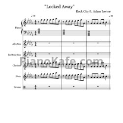 Ноты R. City ft. Adam Levine - Locked away - предпросмотр