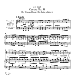 Ноты И. Бах - Кантата №31 "Der Himmel lacht, die erde jubilieret" (BWV 31) - предпросмотр