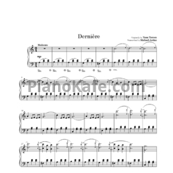 Ноты Yann Tiersen - Derniere - предпросмотр