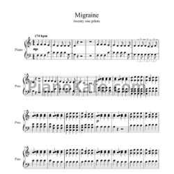 Ноты Twenty One Pilots - Migraine - предпросмотр