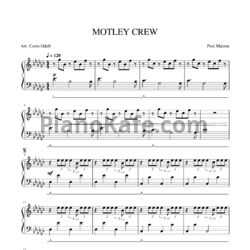 Ноты Post Malone - Motley crew - предпросмотр