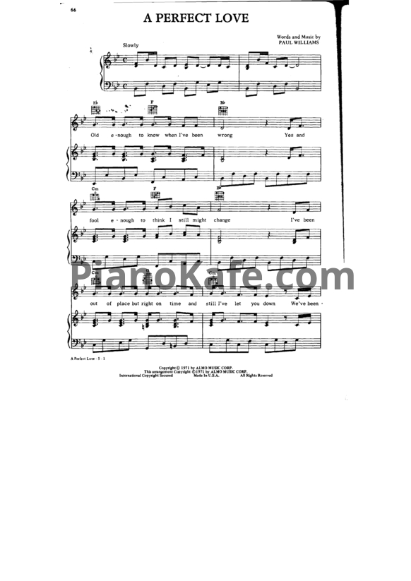 Ноты Ray Charles - A perfect love - PianoKafe.com