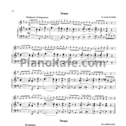 Ноты Ю. Шишаков - Этюд ре минор - предпросмотр