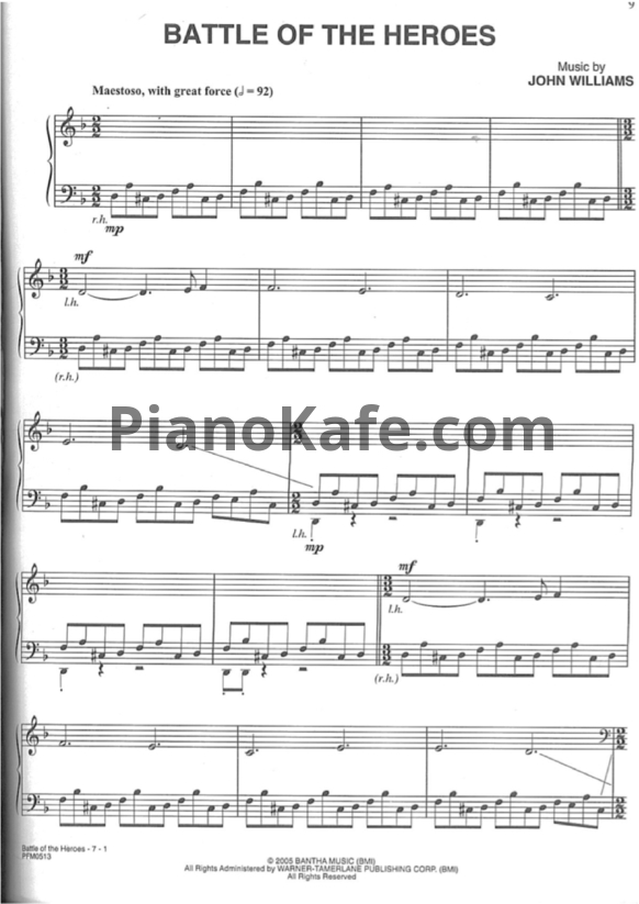 Ноты John Williams - Star wars. Episode III (3) (Книга нот) - PianoKafe.com