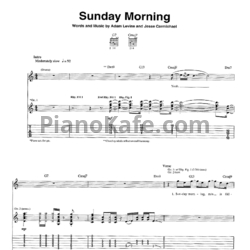 Ноты Maroon 5 - Sunday morning - предпросмотр