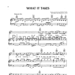 Ноты Aerosmith - What it takes - предпросмотр