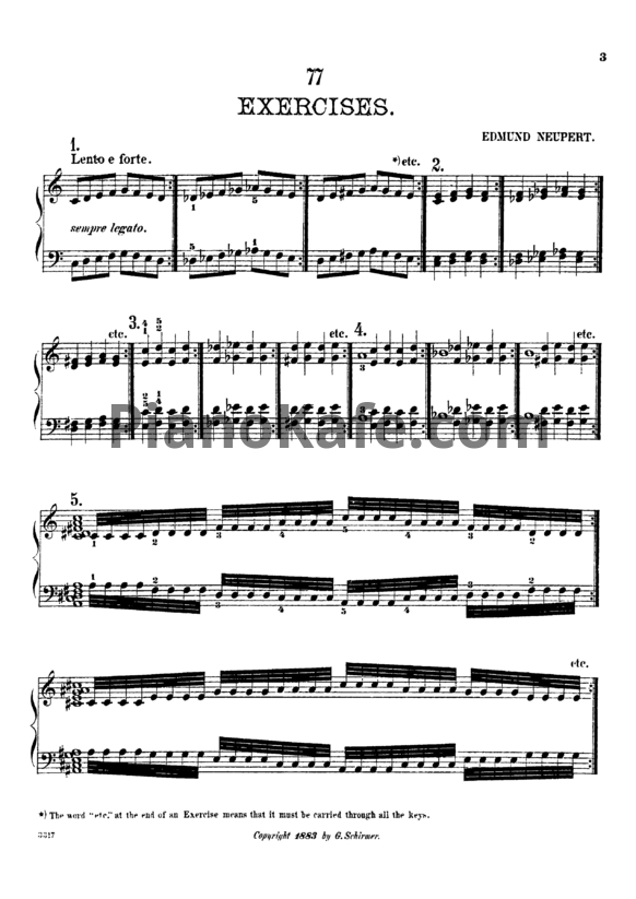 Ноты Э. Нейперт - 77 этюдов для фортепиано - PianoKafe.com