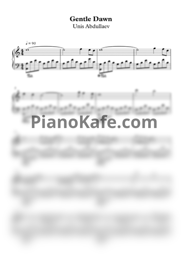 Ноты Unis Abdullaev - Gentle dawn - PianoKafe.com