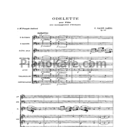 Ноты Камиль Сен-Санс - Оделетта (Op. 162) - предпросмотр