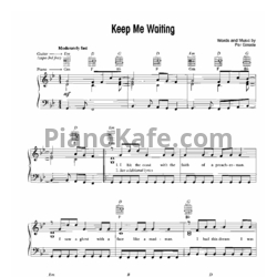 Ноты Roxette - Keep me waiting - предпросмотр