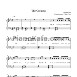 Ноты Sia feat. Kendrick Lamar - The greatest