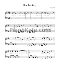 Ноты Blink-182 - Hey, I'm sorry - предпросмотр