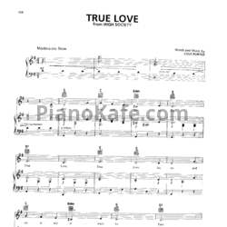 Ноты Cole Porter - True love (Версия 2) - предпросмотр