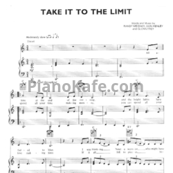 Ноты The Eagles - Take it to the limit - предпросмотр