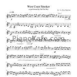 Ноты Fall Out Boy - West coast smoker - предпросмотр