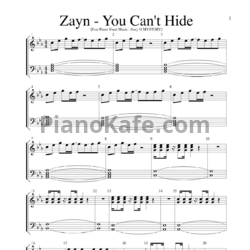 Ноты ZAYN, Teddy Pendergrass & Grandmaster Flash - You can’t hide - предпросмотр