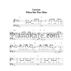 Ноты Lawson - When she was mine