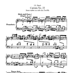 Ноты И. Бах - Кантата №22 "jesus nahm zu sich die Zwolfe" (BWV 22) - предпросмотр