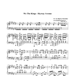 Ноты We The Kings - Skyway avenue