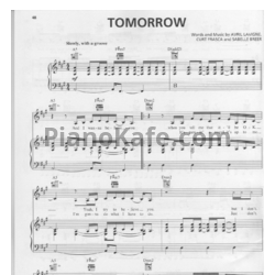 Ноты Avril Lavigne - Tomorrow - предпросмотр