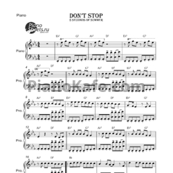 Ноты 5 Seconds of Summer - Don't stop - предпросмотр