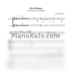 Ноты Josh Groban, Lara Fabian - For always (Двухголосие) - предпросмотр