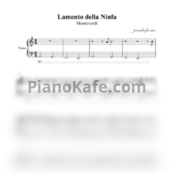 Ноты Monteverdi - Lamento della Ninfa (Piano cover)
