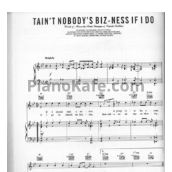 Ноты Billie Holiday - Tain't nobody's biz-ness if I do - предпросмотр
