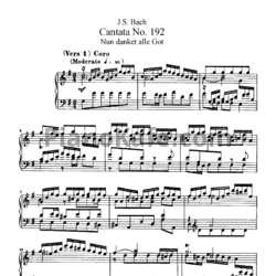 Ноты И. Бах - Кантата №192 "Nun danket alle got" (BWV 192) - предпросмотр
