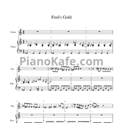 Ноты One Direction - Fool's Gold - предпросмотр