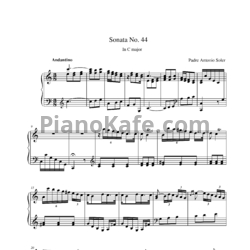 Ноты Antonio Soler - Sonata No. 44 in C major - предпросмотр