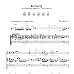 Ноты Ed Sheeran - Runaway - предпросмотр