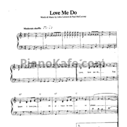 Ноты The Beatles - Love me do (Версия 2) - предпросмотр