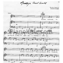 Ноты Pink Floyd - Goodbye cruel world - предпросмотр