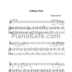 Ноты Regina Spektor - Folding chair - предпросмотр