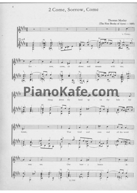 Ноты Т. Морли - With my love - PianoKafe.com